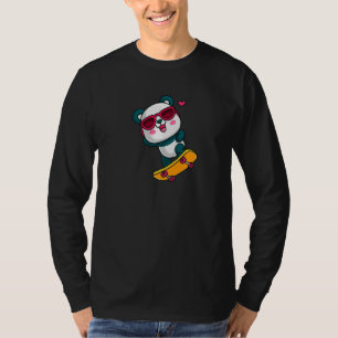 Skateboarding Panda Bear Cool Panda Skateboard Ska T-Shirt