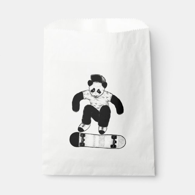 Skateboarding Panda Favour Bag (Front)