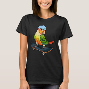 Skateboarding Parrot I Green Cheek Pineapple Conur T-Shirt