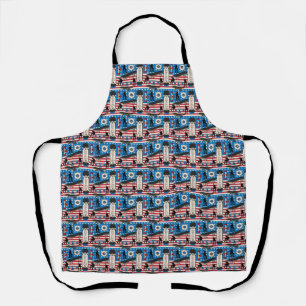 Skateboarding Patriotic USA Skateboarder Apron