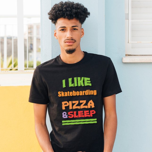 Skateboarding, Pizza, Sleep Unisex T-Shirt (Creator Uploaded)