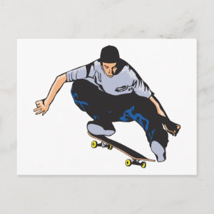 Skateboarding Postcard