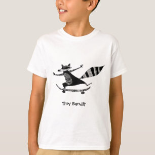 Skateboarding Raccoon – Whimsical Raccoon Animal T-Shirt