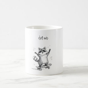 Skateboarding Racoon – Cute Funny Skateboard Coffee Mug