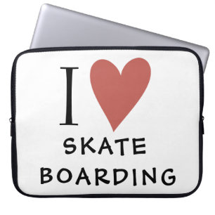 Skateboarding Red Heart Laptop Sleeve