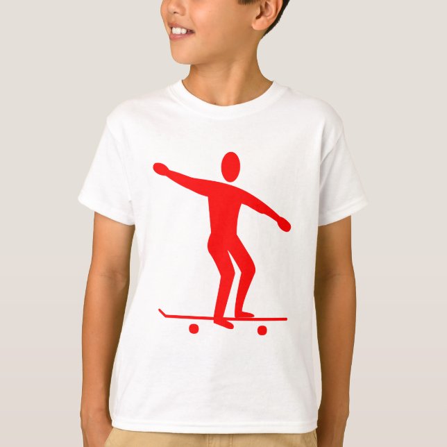 Skateboarding - Red T-Shirt (Front)