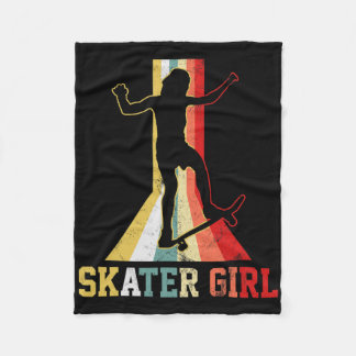 Skateboarding Retro Skateboarding Skateboard Tee Fleece Blanket