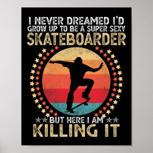 Skateboarding Shirt For Men Poster