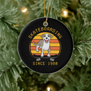 Skateboarding Since 1980 Ceramic Ornament