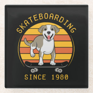 Skateboarding Since 1980 Glass Coaster