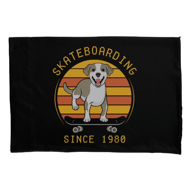 Skateboarding Since 1980 Pillowcase (Front)
