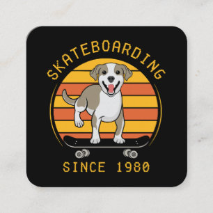 Skateboarding Since 1980 Square Business Card
