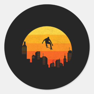 Skateboarding Skateboard Clothing - Skateboarder S Classic Round Sticker