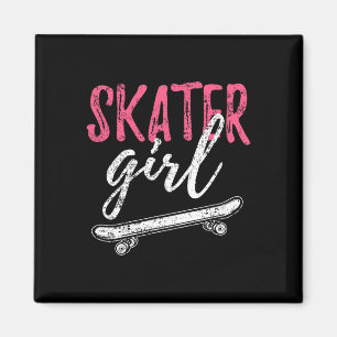 Skateboarding Skateboard Girls Vintage Gift Magnet
