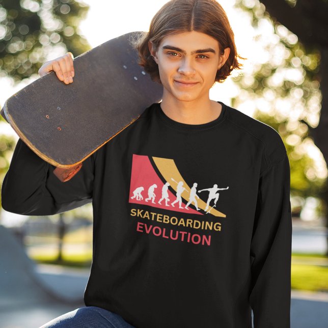 Skateboarding Skateboarder Evolution Sweatshirt (Skateboarding Evolution Sweatshirt Men Women)
