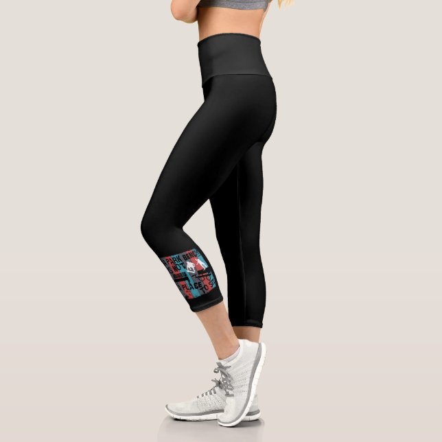 Skateboarding - Skateboarder Funny Park Bench Capri Leggings (Left)