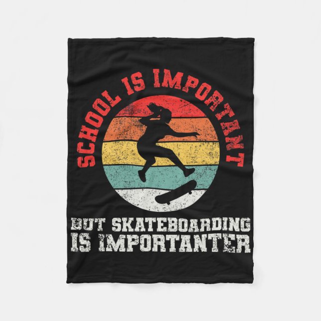 Skateboarding Skateboarder Skateboard 1  Fleece Blanket (Front)