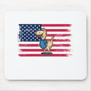 Skateboarding Skater Skate Board American Flag Mouse Pad