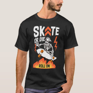 skateboarding skeleton cool skater skater boy girl T-Shirt