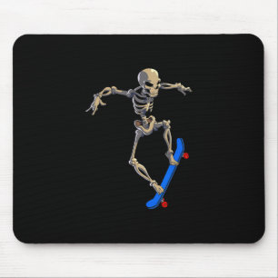 Skateboarding Skeleton Men Boys Skater Skateboard Mouse Pad