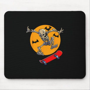 Skateboarding Skeleton Men Boys Skater Skateboard Mouse Pad