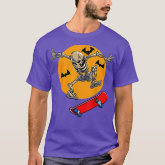 Skateboarding Skeleton Men Boys Skater Skateboard  T-Shirt