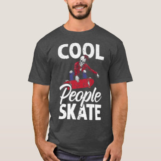 Skateboarding Skeleton Mohawk Spooky  T-Shirt