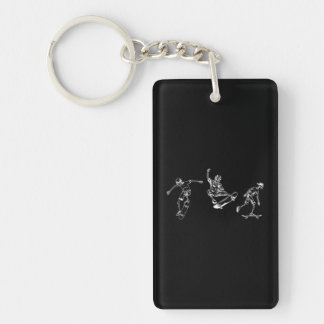 Skateboarding Skeletons Skeleton Skate Halloween Key Ring
