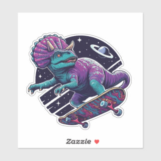 Skateboarding Space Dinosaur