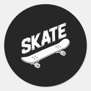 Skateboarding Sport Graphic Vintage Skate Skateboa Classic Round Sticker