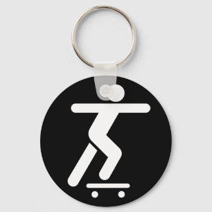 Skateboarding Symbol Keychain