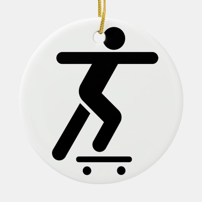 Skateboarding Symbol Ornament (Front)