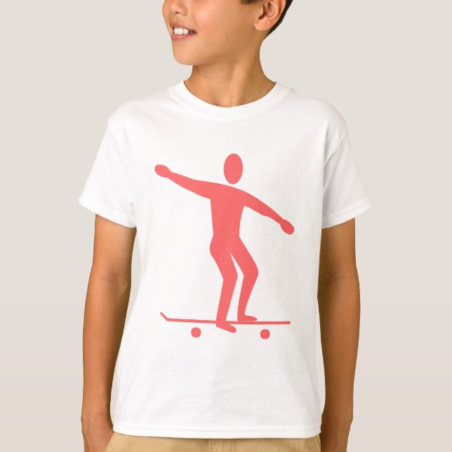 Skateboarding - Tropical Pink T-Shirt (Front)