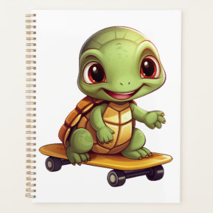 Skateboarding Turtle, Athletic Animal Design Planner