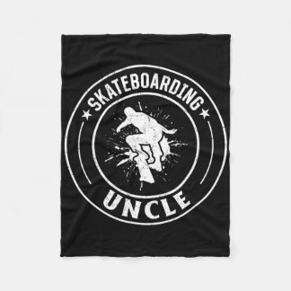 Skateboarding Uncle Skateboard Skateboarder Uncle Fleece Blanket