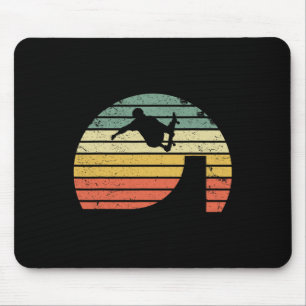 Skateboarding Vintage Retro Ramp Ollie Skateboard Mouse Pad