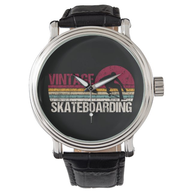 Skateboarding Vintage Retro Watch (Front)