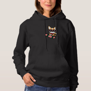 Skateboarding Welsh Corgi Puppy Skateboard Dog Ska Hoodie