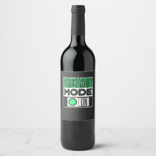 Skateboarding Wine Label