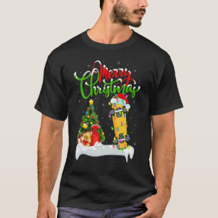 Skateboarding Xmas Decorations Skateboarding Chr T-Shirt
