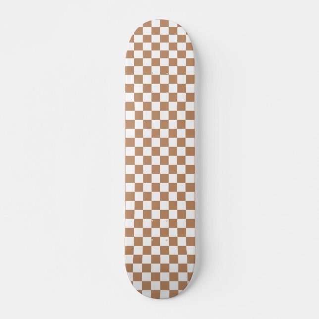 Skateboards Chequered Pattern-black and white  (Front)