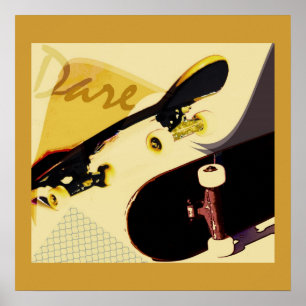 skateboards vintage styled print