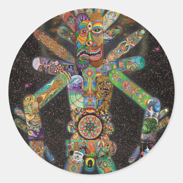 Skatebotron the Giant Robot Classic Round Sticker (Front)