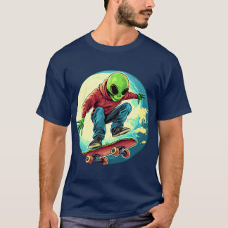 Skater Alien / Skateboarder T-Shirt