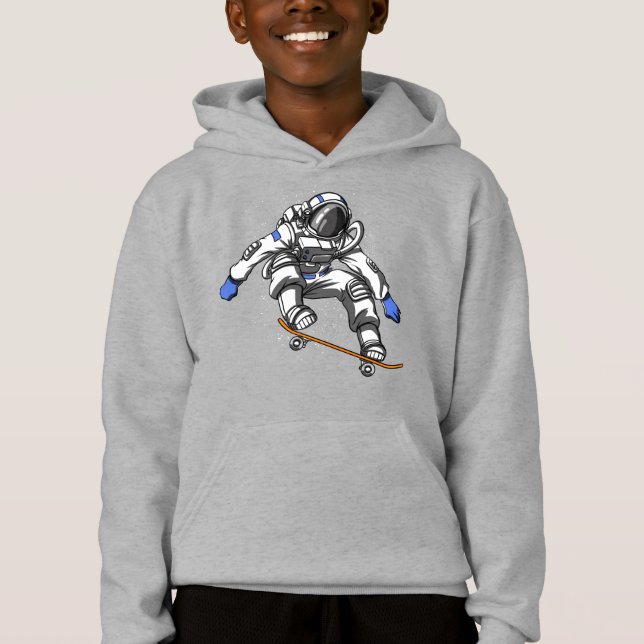 Skater Astronaut Skateboarding Cosmic Space (Front)