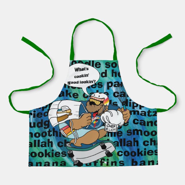 Skater Baker Bear Apron (Front)