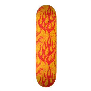 Skater Boy Red Flames Skateboard