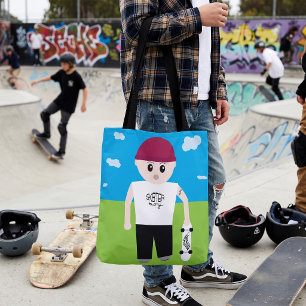 Skater Boy Tote Bag