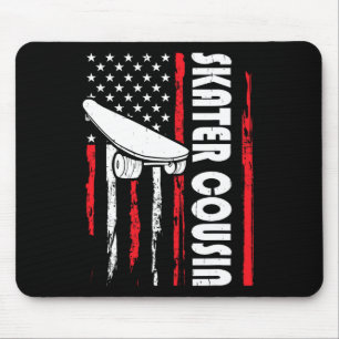 Skater Cousin Funny Skating Skateboarding Dude Us Mouse Pad