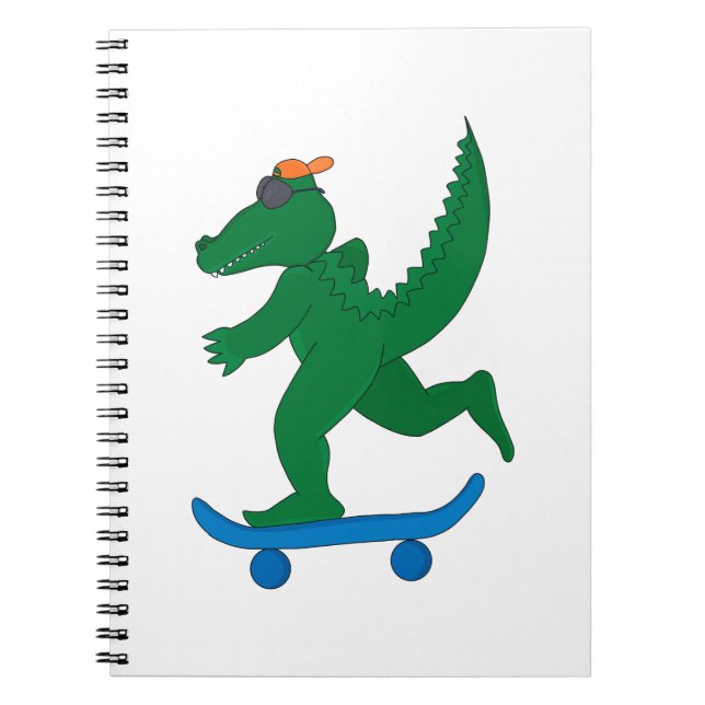 Skater Crocodile Notebook (Front)